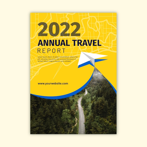 Free vector flat design travel agency annual report