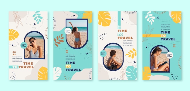 Free vector flat design travel agency design