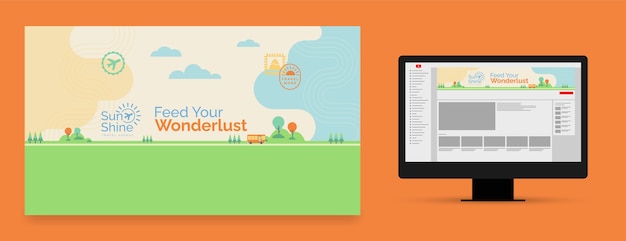flat design travel agency template