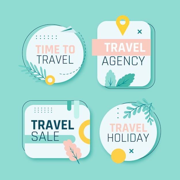 Free vector flat design travel agency template