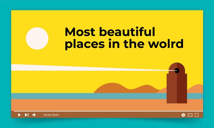 Free Vector flat design travel agency youtube thumbnail