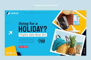 Free vector flat design travel landing page