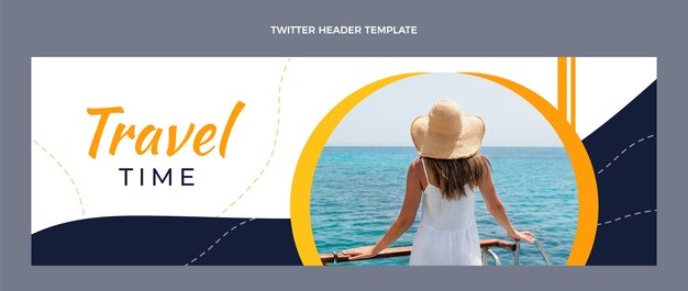 flat design travel time twitter header