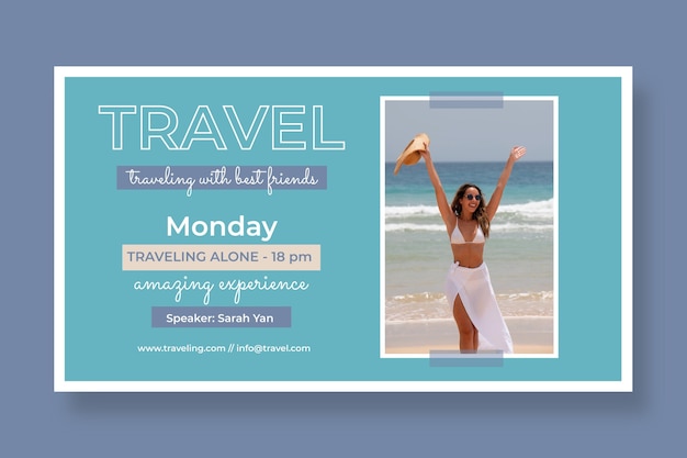 Flat design travel webinar