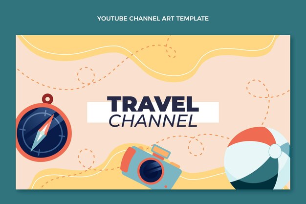 Канал youtube в плоском дизайне
