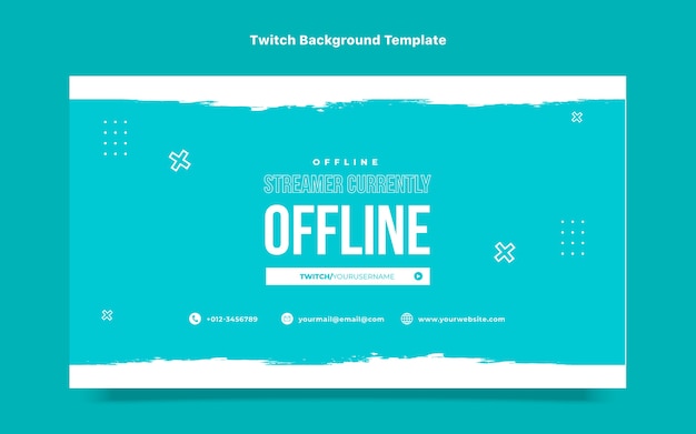 Free vector flat design trekking twitch background