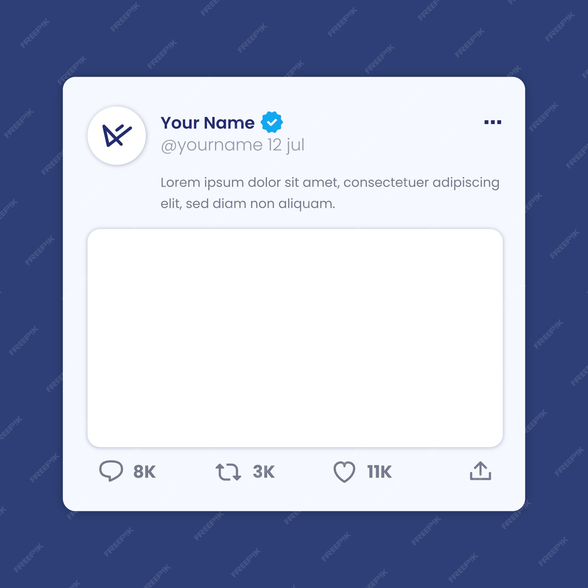 twitter post template Twitter mockup - Free Vectors & PSD Download