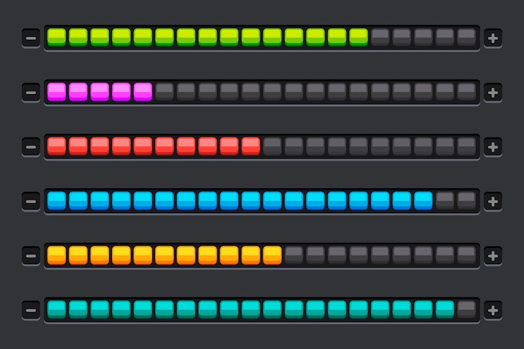 Free Vector flat design ui sliders collection