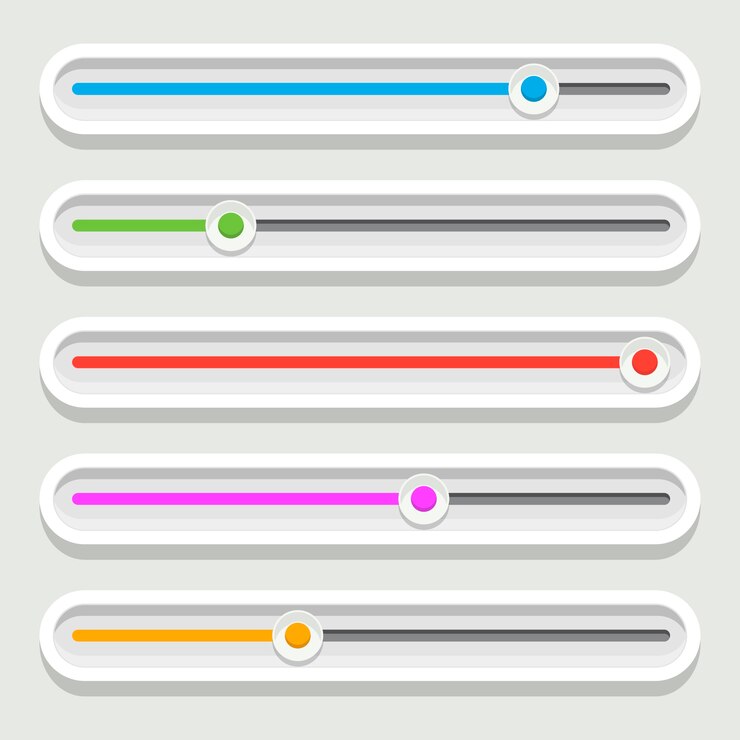 Free Vector flat design ui sliders collection