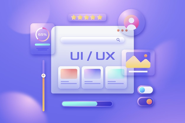 평면 디자인 ui 및 ux 배경