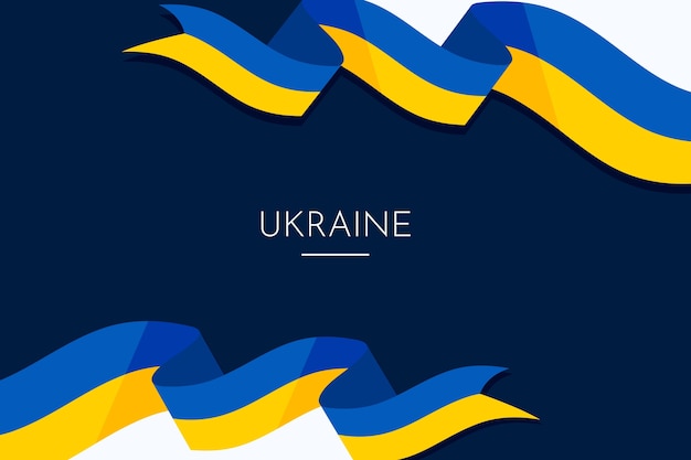 Free vector flat design ukraine banner