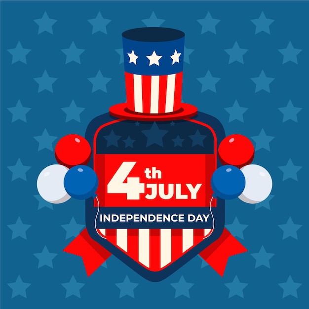 Free vector flat design usa independence day concept