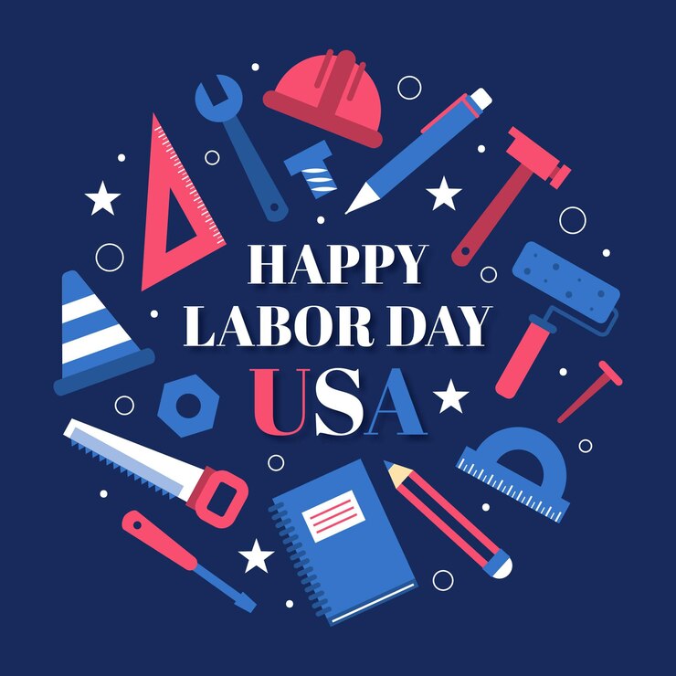 Free Vector flat design usa labor day concept