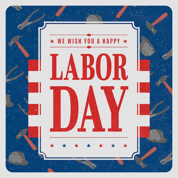 Free vector flat design usa labor day concept