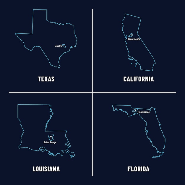 フラットデザインアメリカは白地図を述べています