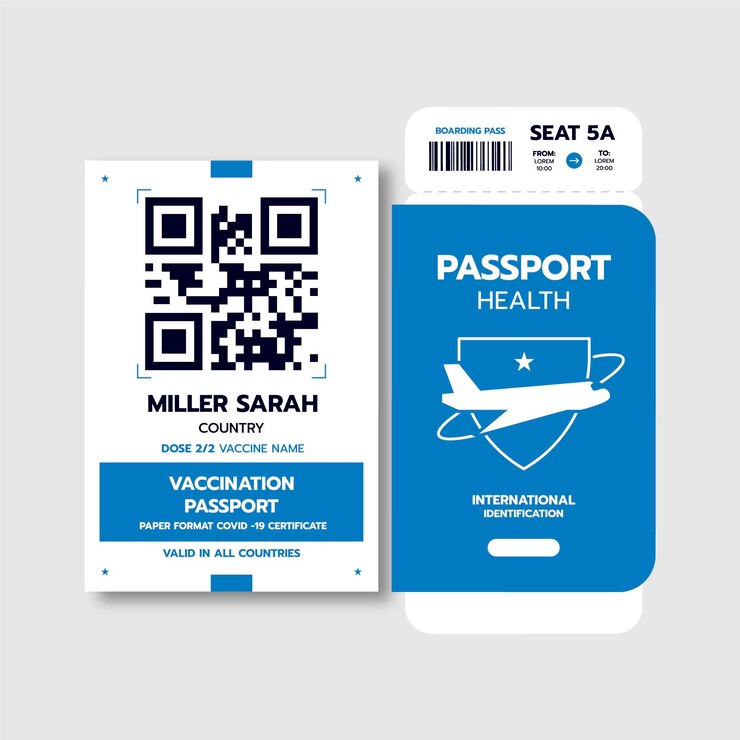 Free Vector flat design vaccination passport