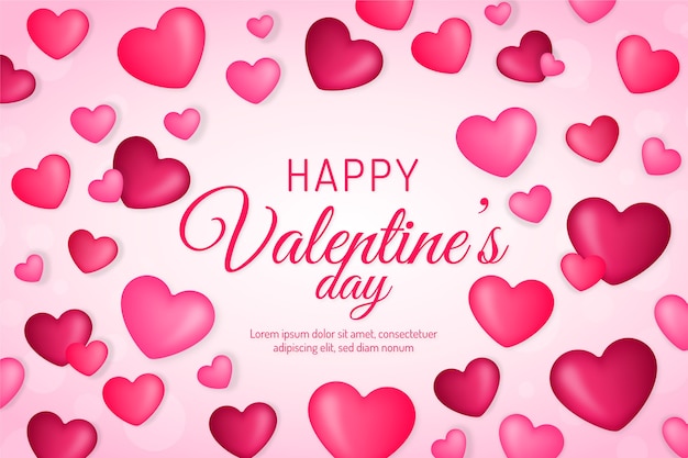 Flat design valentine's day background