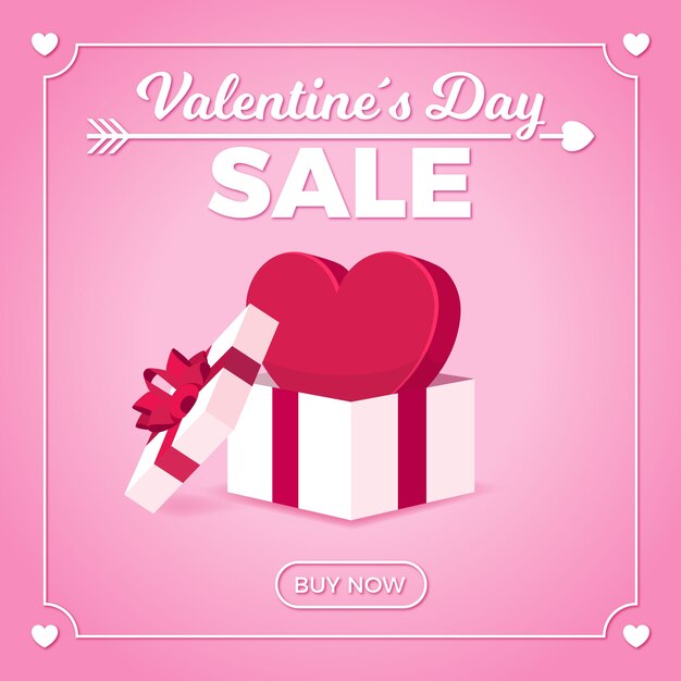 Flat design valentine's day sale