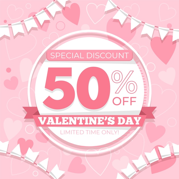 Flat design valentine's day sale