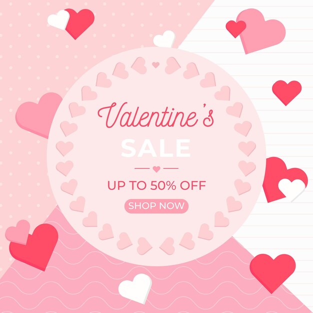 Flat design valentine's day sale