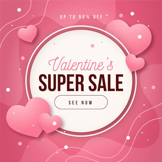 Flat design valentine's day super sale