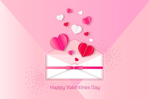 Free vector flat design valentines day background concept