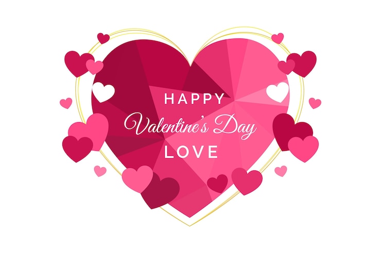 Free Vector flat design valentines day background