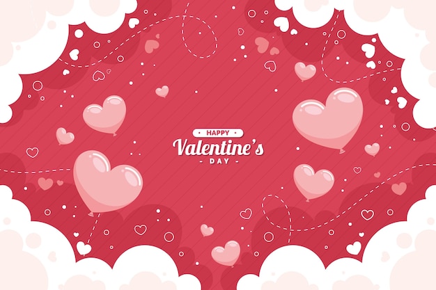 Flat design valentines day background