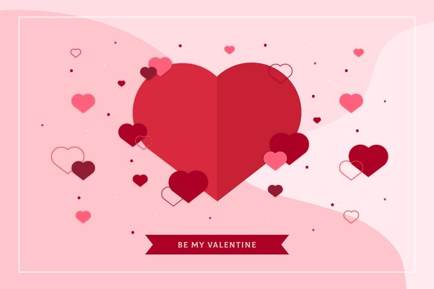 Flat design valentines day background