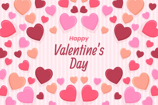 Free vector flat design valentines day background