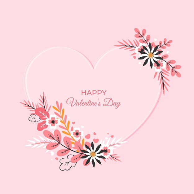 Flat design valentines day background