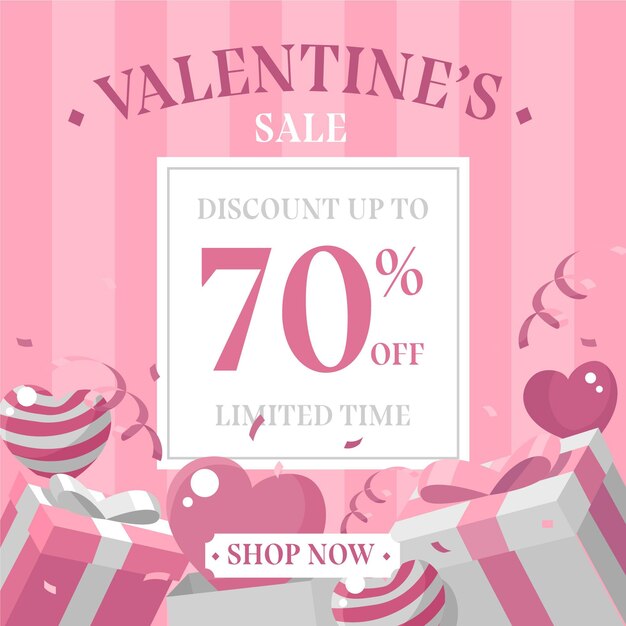 Flat design valentines day sale