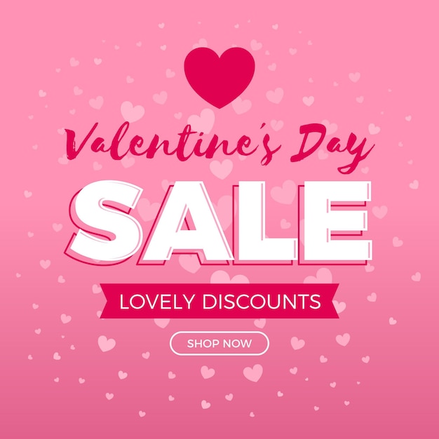 Flat design valentines day sale