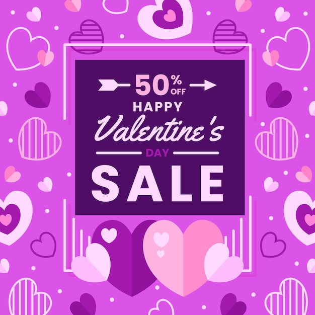 Flat design valentines day sale