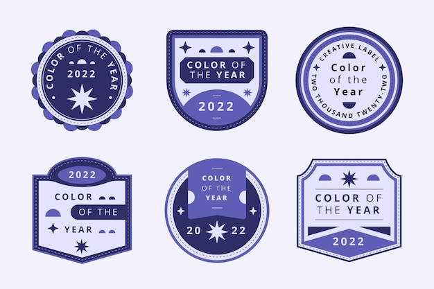 Free vector flat  design very peri label collection