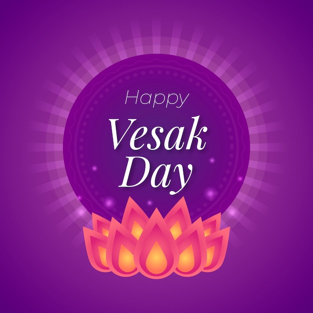 Free vector flat design vesak event