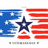 Free vector flat design veterans day concept