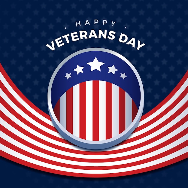 Free vector flat design veterans day concept