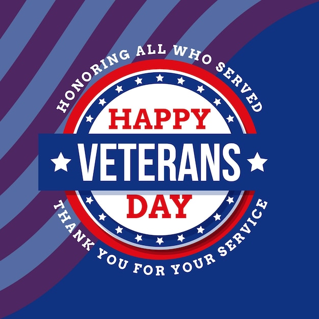 Free vector flat design veterans day concept