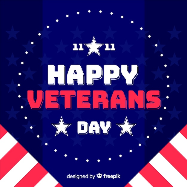 Flat design veterans day wallpaper