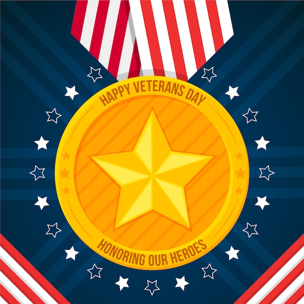 Flat design veterans day wallpaper