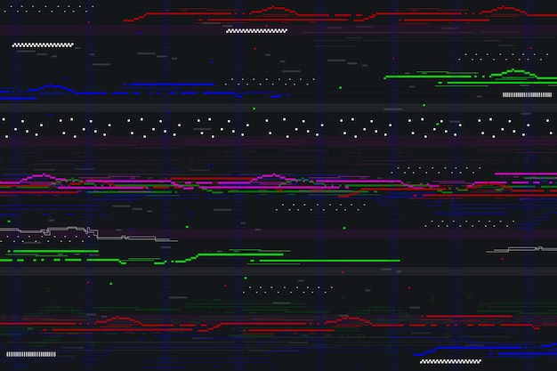 Бесплатное векторное изображение Фон vhs с эффектом плоского дизайна