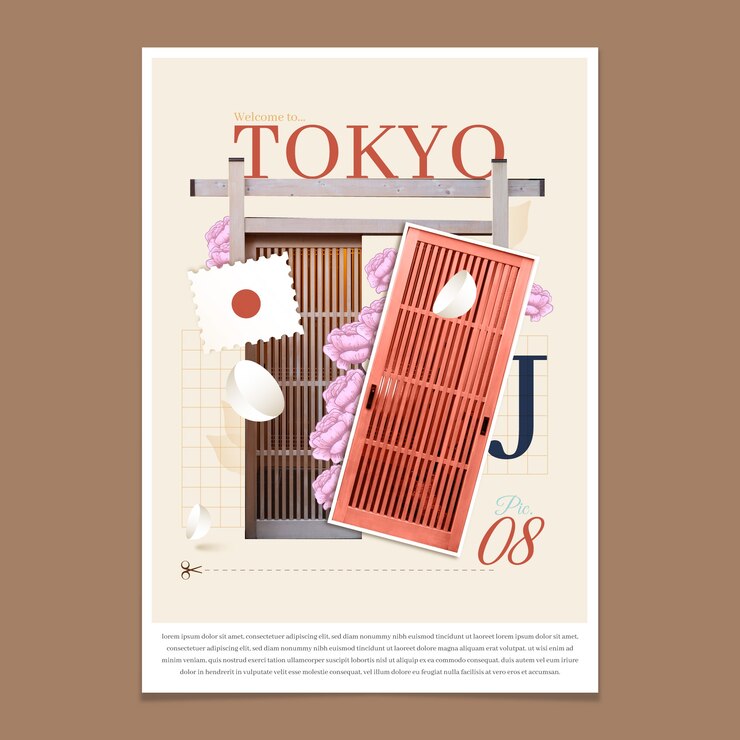 Free Vector flat design vintage collage poster