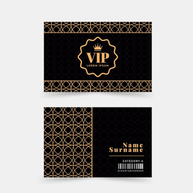 Flat design vip cards