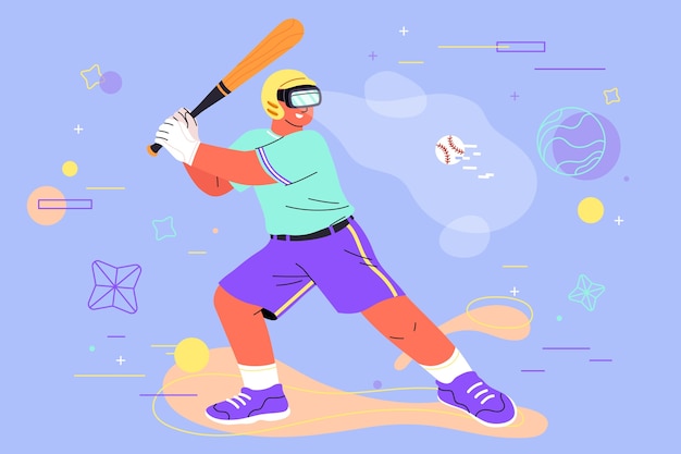 Free vector flat design virtual sports illustration