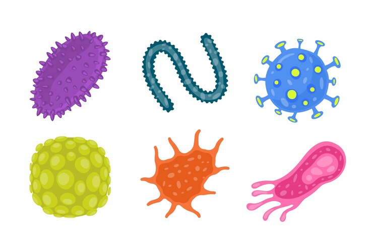 Free Vector flat design virus collection