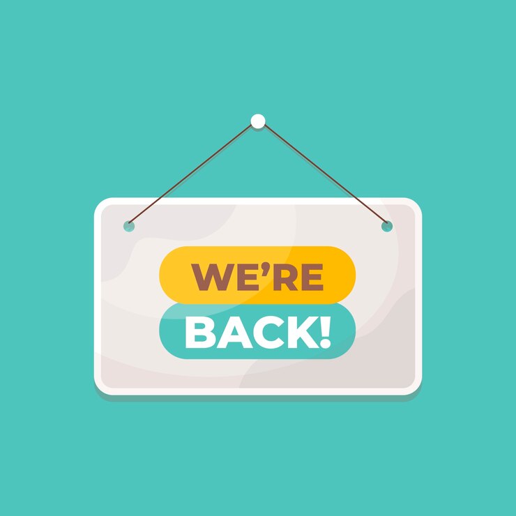Free Vector flat design we are back illustration