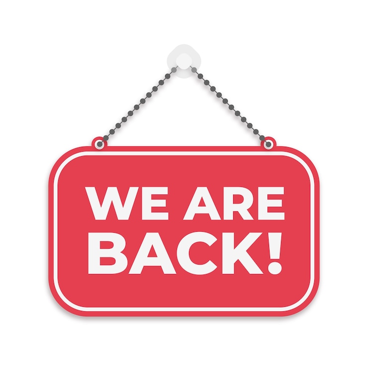 Free Vector flat design we are back illustration