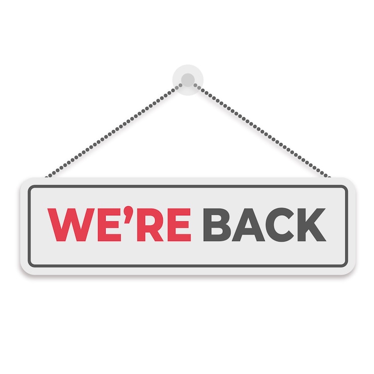 Free Vector flat design we are back illustration