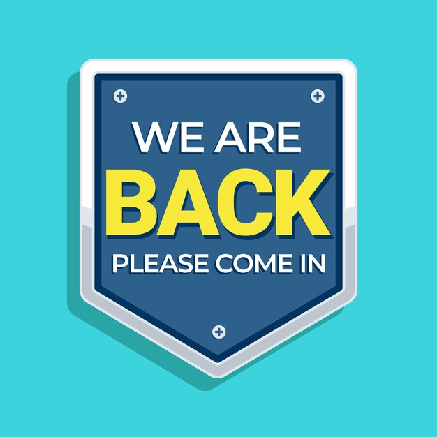 Flat design we are back illustration